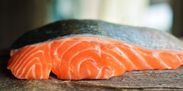 Salmon raw fish for ferrets